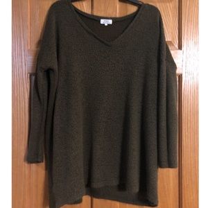 Green knitted sweater